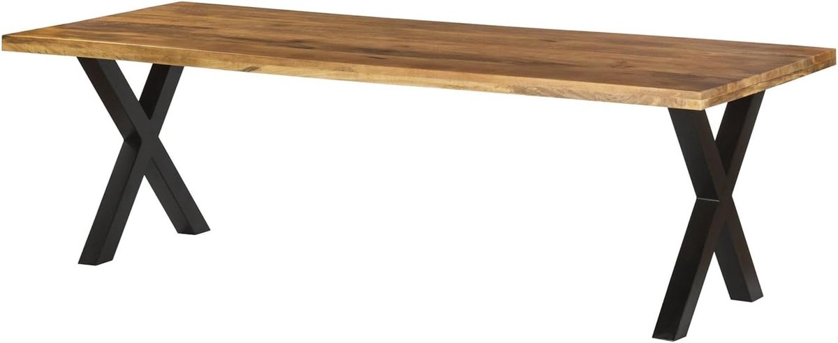 Eettafel Zeno rechthoekig 240cm bruin duurzaam mangohout langwerpig eetkamertafel hout