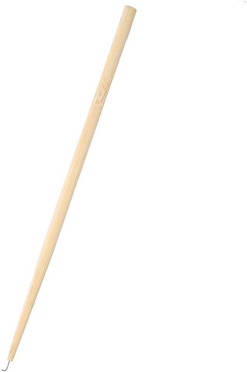 Naaien Haaknaald, Inhaken Ventilatienaald, Ventilerende Haaknaald met Houten Handvat voor Kant Pruik Valse Baard Maken Repareren Weven(S (hook 1-2 strands))