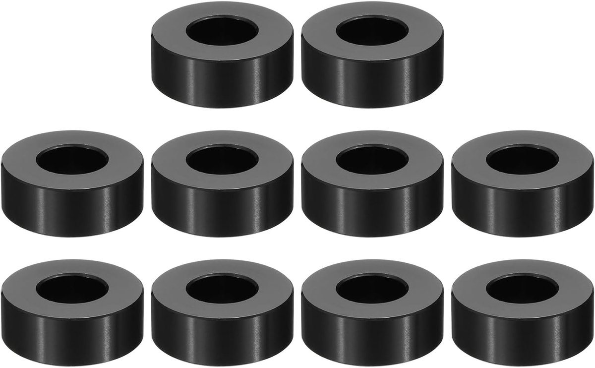 M12 Aluminium Spacers, 10 Stks Metalen Spacer Aluminium 1/2 "ID x 1" OD x 1/4" L Aluminium Spacer Schroef Standoff Ronde voor 1/2" of M12 Schroef Bouten