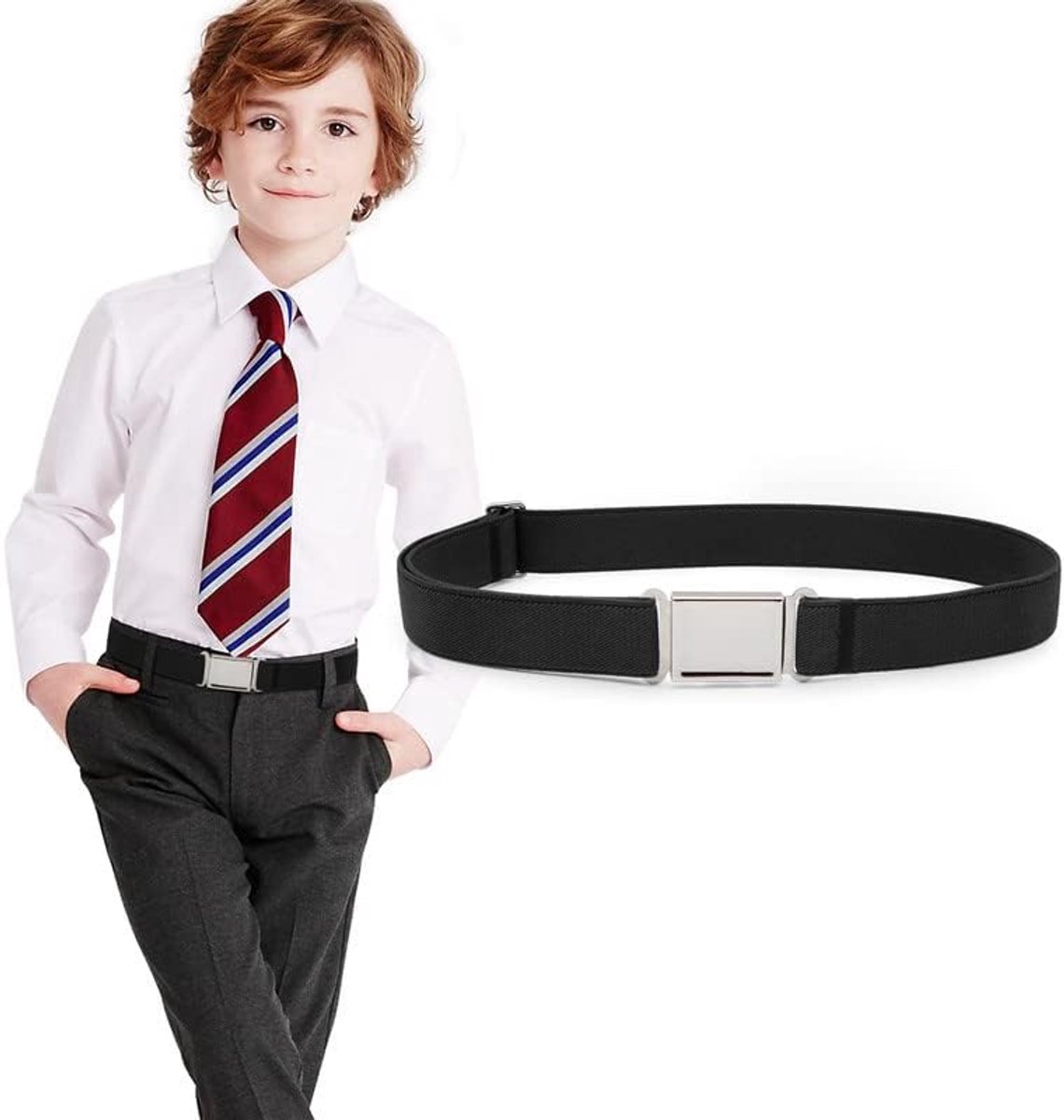 Verstelbare magneetriem voor jongens en meisjes, elastische riem met eenvoudige magnetische gesp