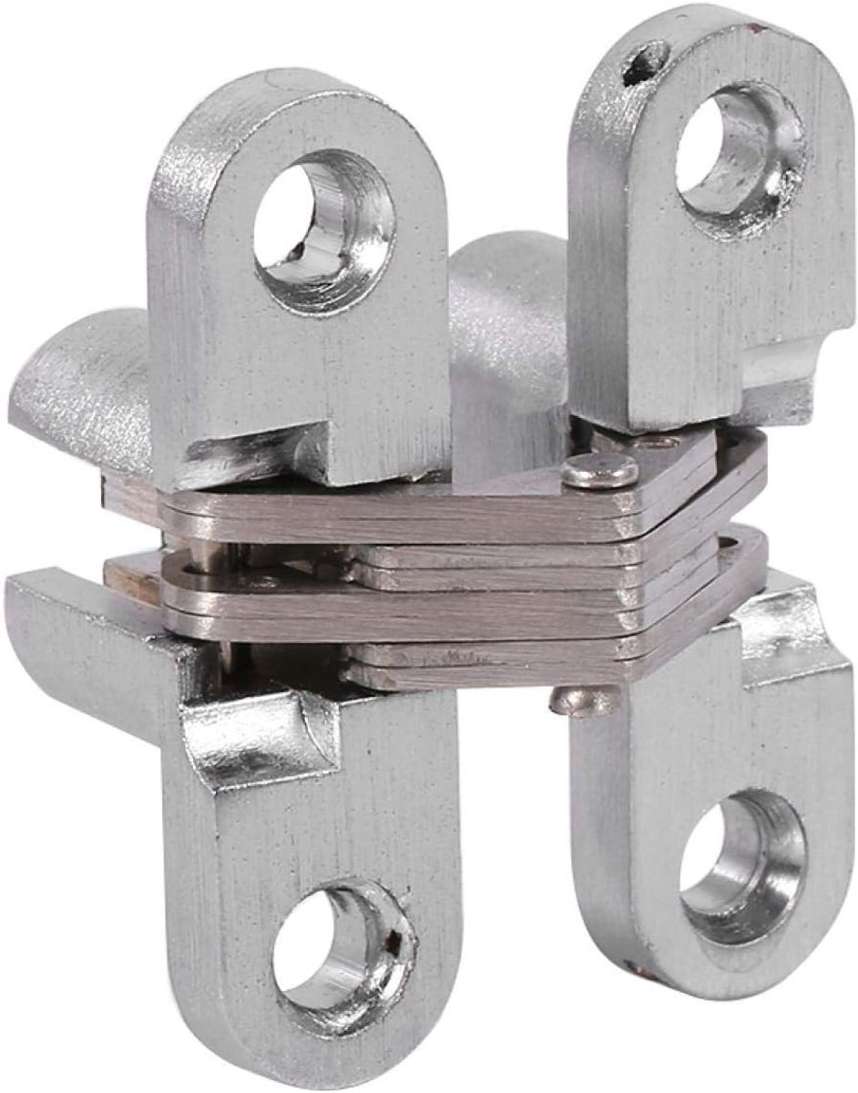 scharnier, 180 graden onzichtbare scharnier, zinklegering vouwdeur kruis verborgen scharnieren, verborgen kruis verborgen scharnieren voor kast kast houten doos (43.7mm)
