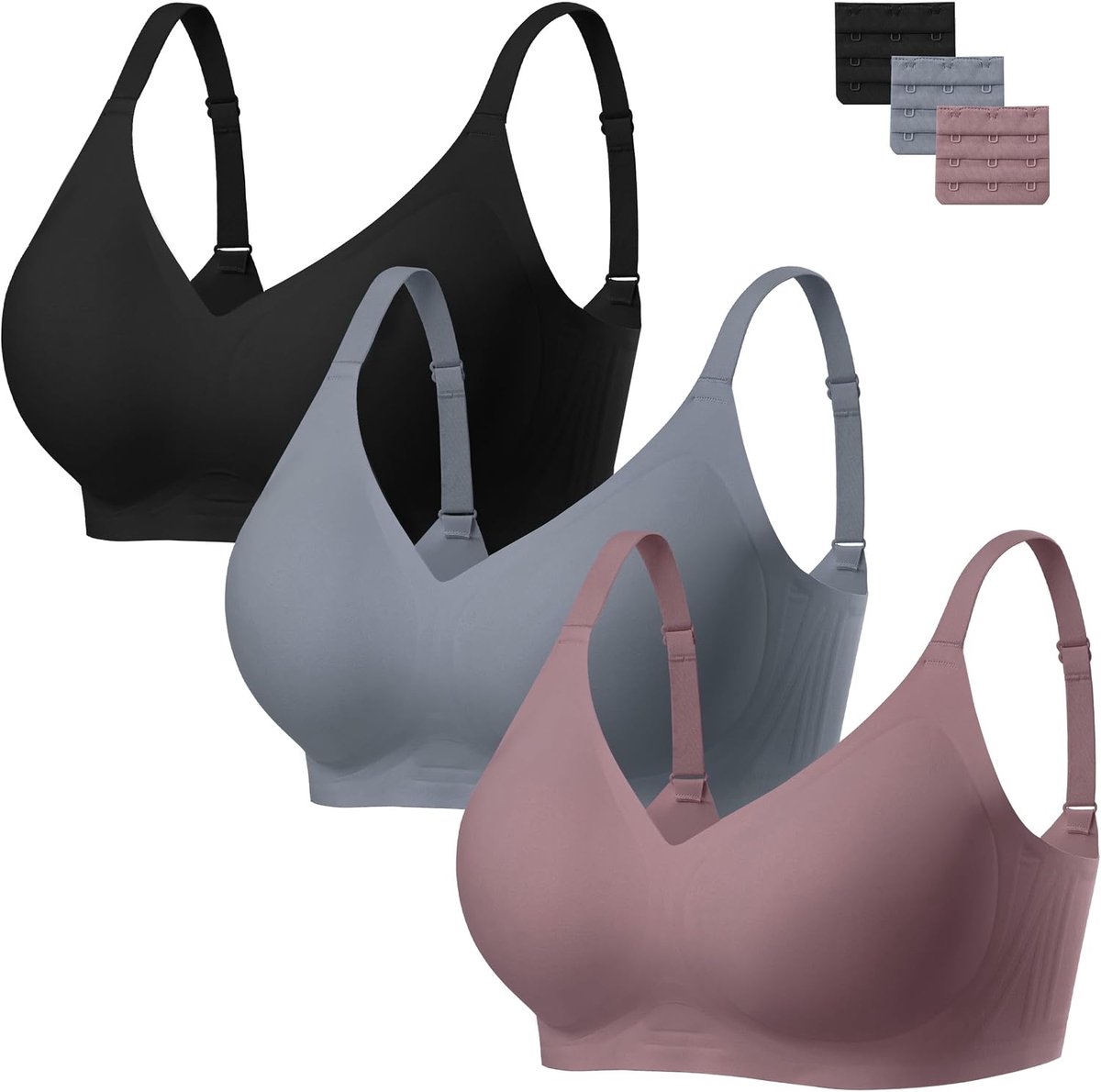 2 Pack vrouwen Nursing BH Draadloze Naadloze Moederschap BH Borstvoeding Bras Bralette met Verwijderbare BH Pads Extenders