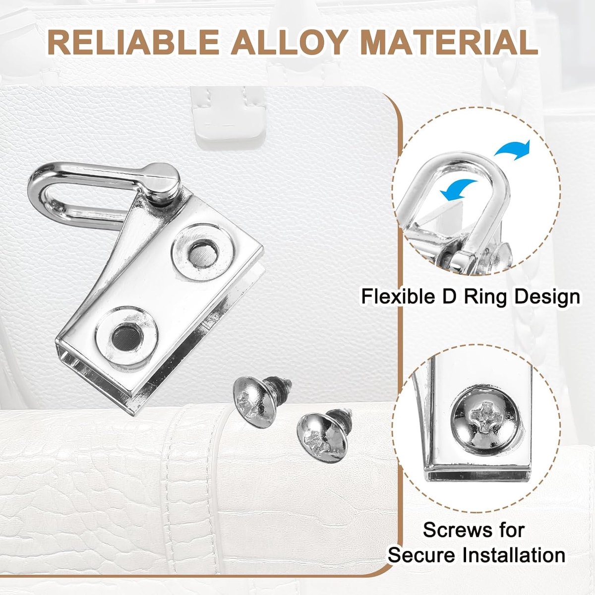 Tas Side Clip Gesp, Metalen Portemonnee Suspension Sluiting Opschorten Afneembare Handtas Chain Strap Connector D Ring