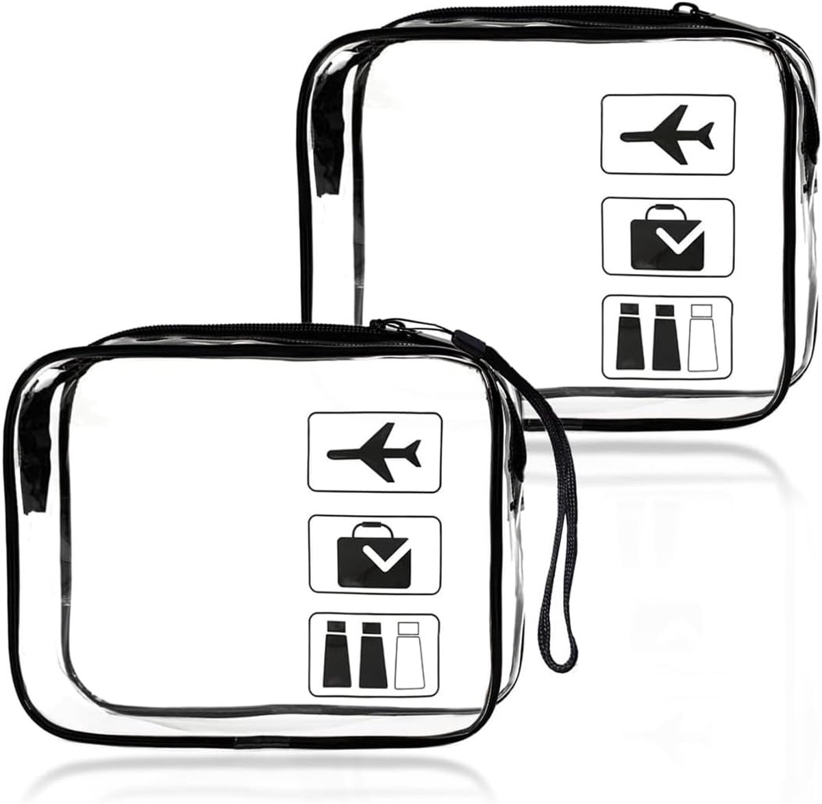 Transparante make-uptas, Tsa goedgekeurde handbagagetas, transparante tas volgens luchthavennormen, vliegtuigreistas