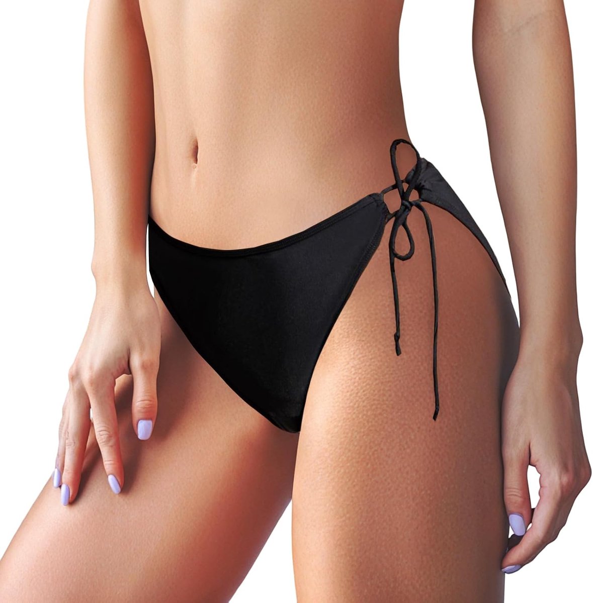4-laags lekvrije zwemkleding voor tieners, meisjes en vrouwen, hoge elastische lekvrije zwembroek, geschikt om te zwemmen, zwart