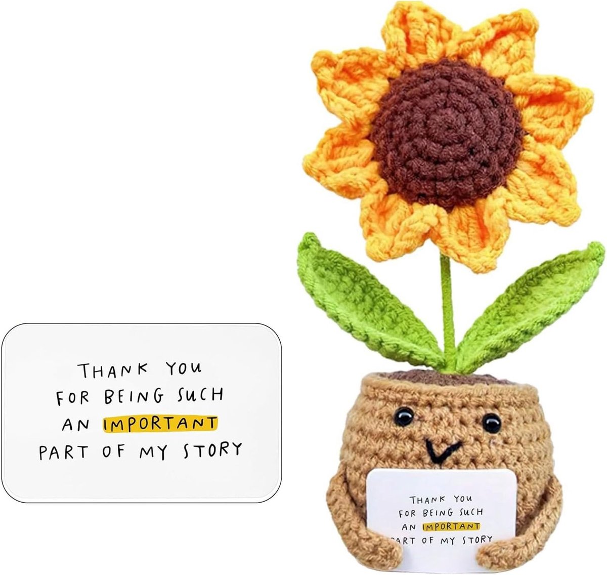 Zonnebloem Emotionele Ondersteuning Cadeau Shirt Geweven Zakknuffel Mini-Pluche Dier Met Zonnebloemen
