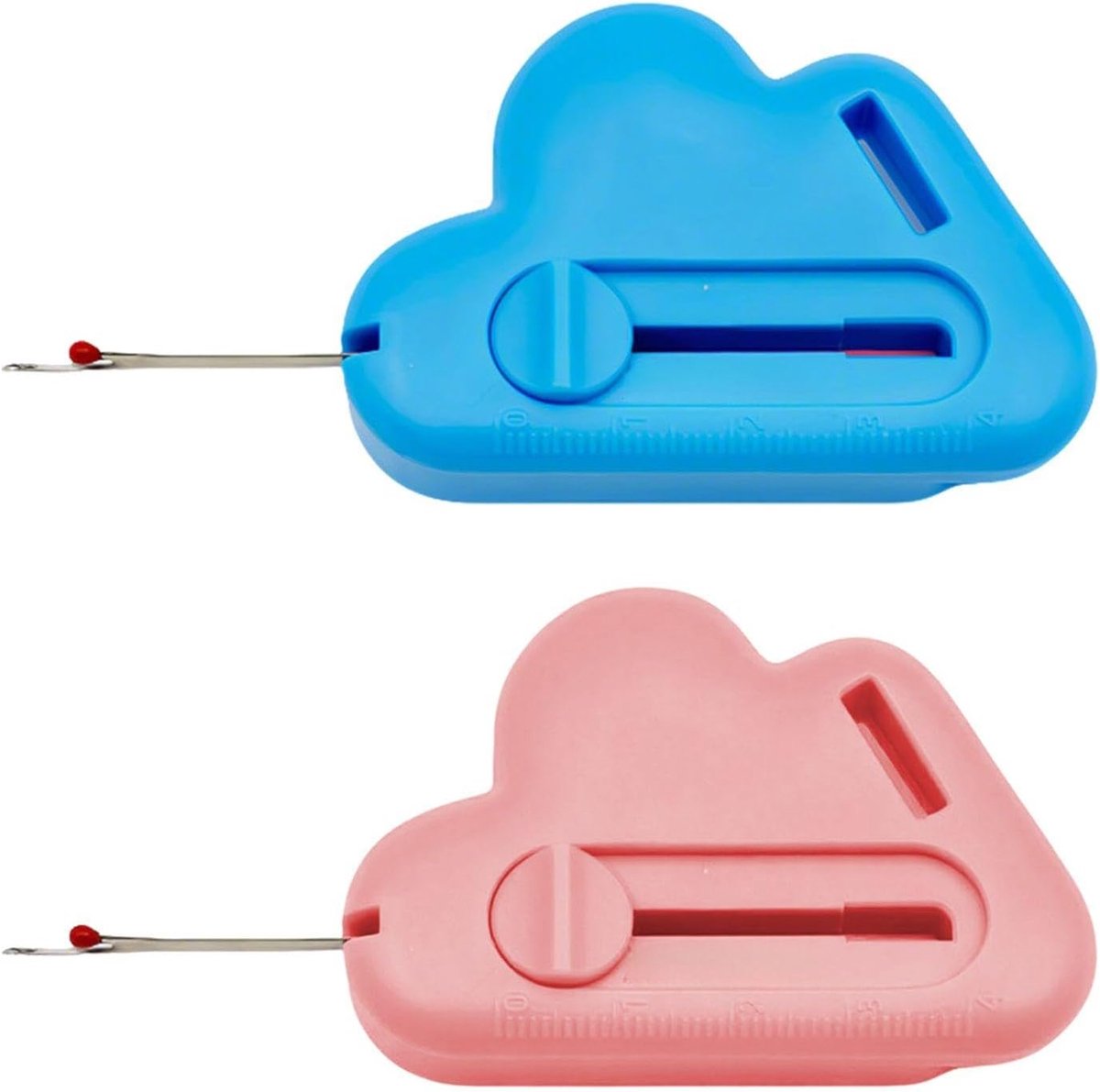 2 Onderdelen Verstelbare Naaien Gereedschappen, Magnetische Naai-Instructies, Twee-In-Één Naaiprijsgereedschap (Blauw, Roze).