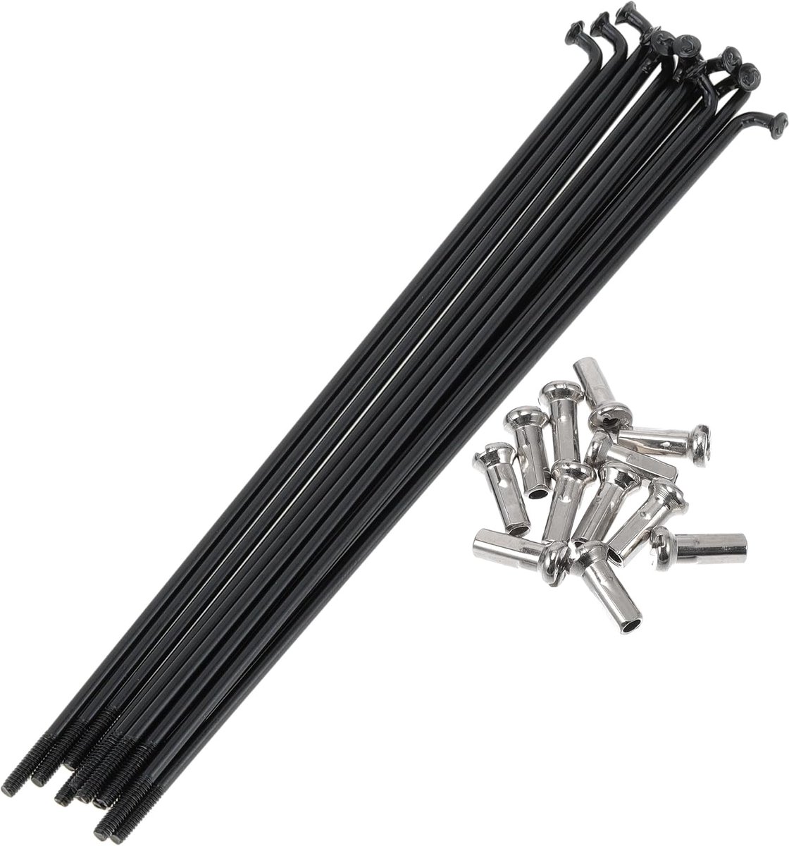 Spaken 14G 130mm Lengte Fiets Wiel Spaken 304 Rvs Zwart 1 Set