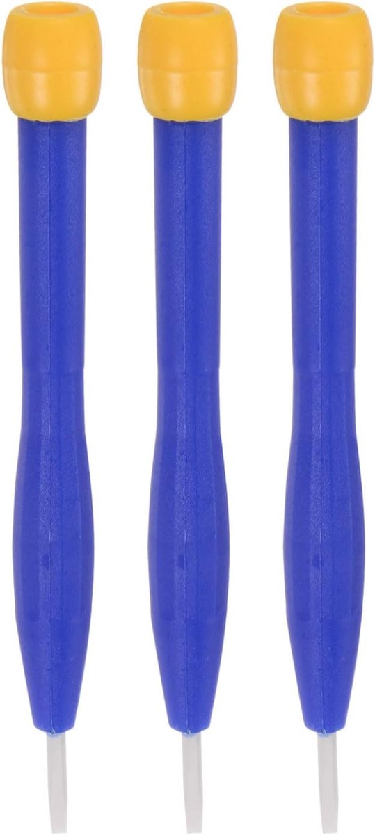 3 stuks kunststof schroevendraaiers 2,0 mm sleufkop schroevendraaier keramische reparatie handgereedschap met draaibare afdekking voor hoogfrequente schakelaanpassing
