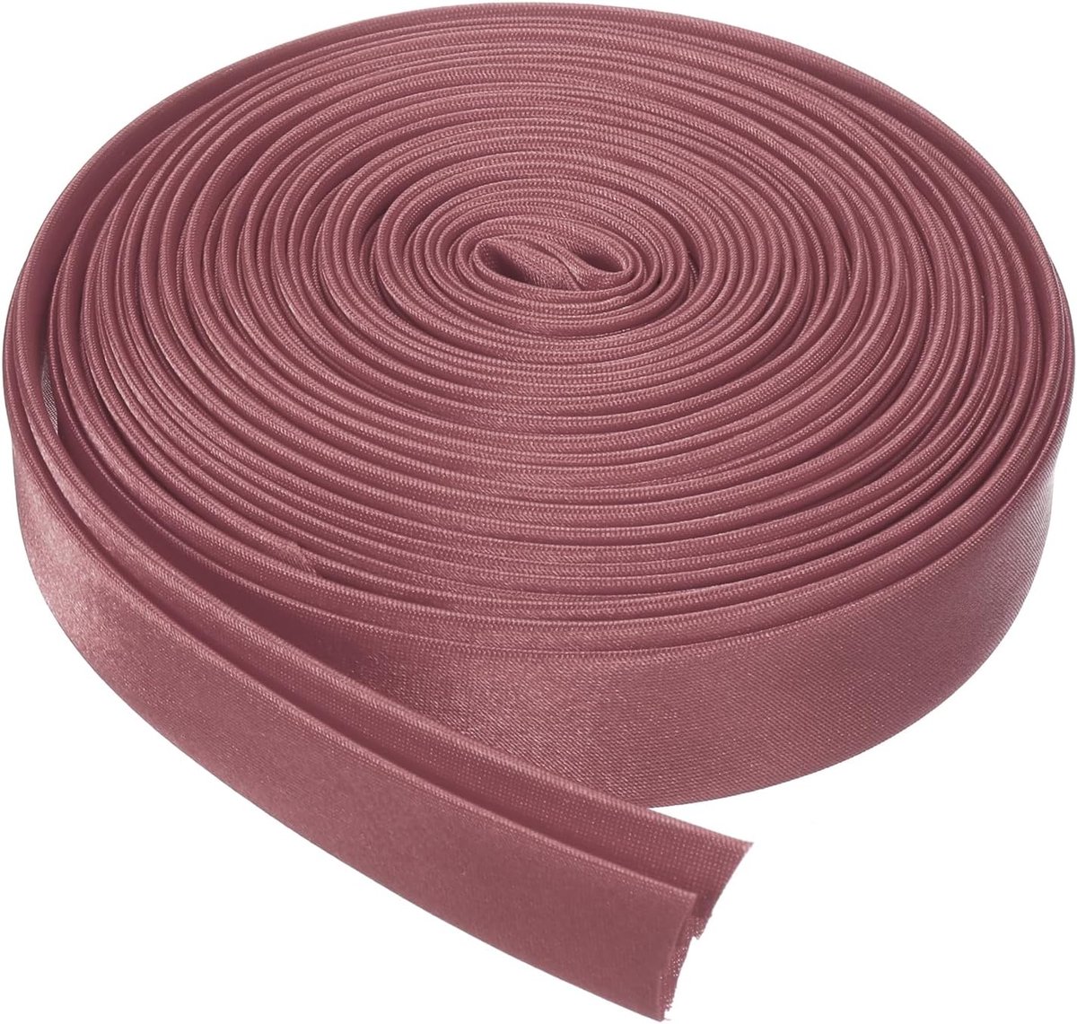 Double Fold Bias Tape voor naaien, 10,5 cm x 12,5 m, satijn, voorgevouwen, doorlopende biasband voor naaien, zoom, quilten, rand, doe-het-zelf, handwerk, donkerroze