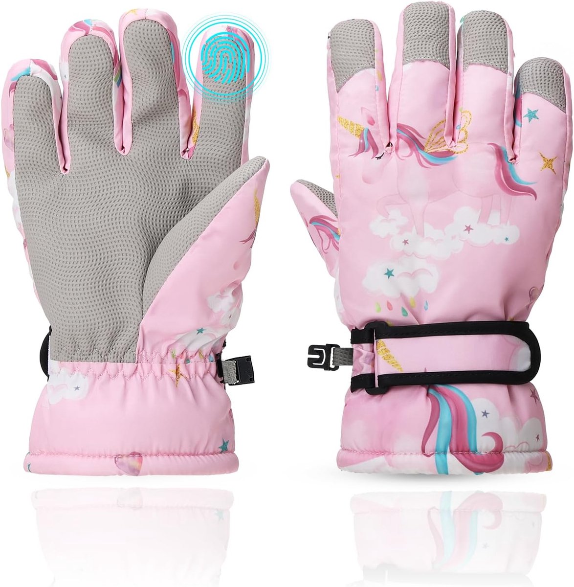 Handschoenen voor kinderen, waterdicht, sneeuwhandschoenen voor 6-12 jongens en meisjes, koud weer, warme snowboardhandschoenen voor skiën, fietsen