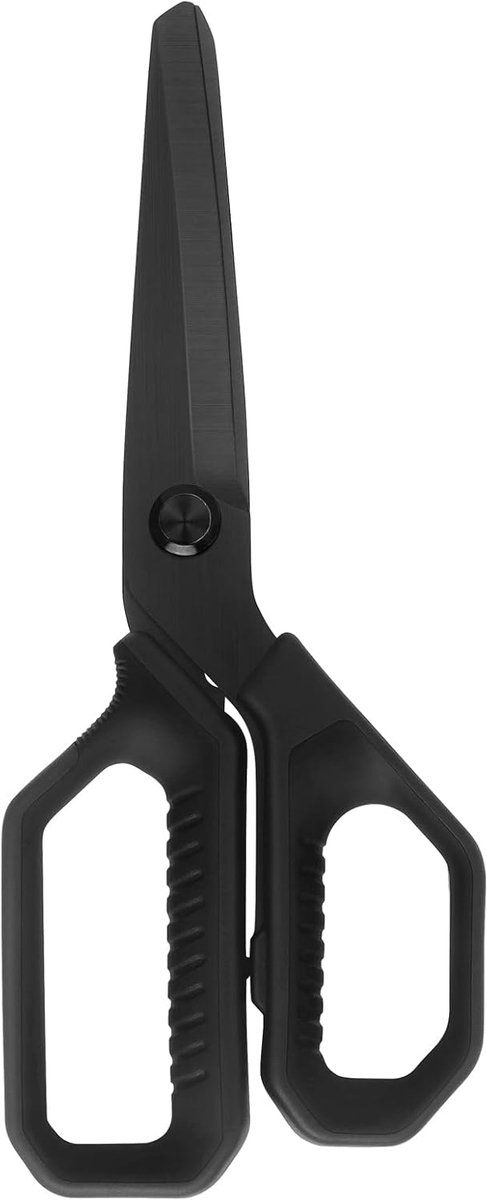 schaar, zwarte titanium gecoate messen, zachte grip, 8,6 inch, voor kleding en textiel, zwart