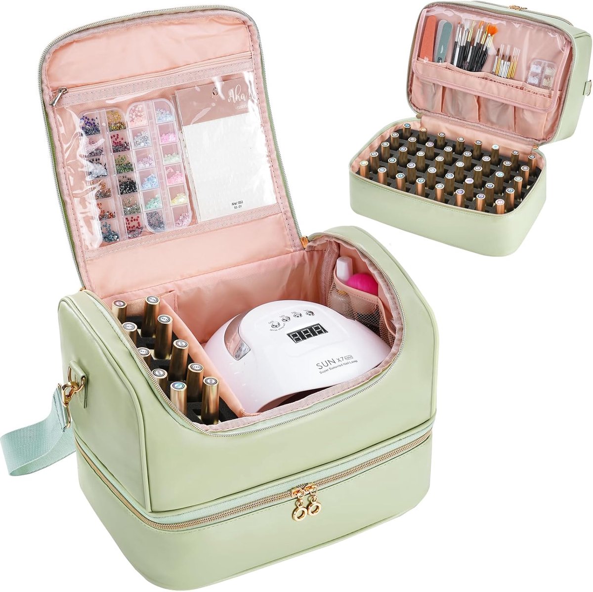 Nagellakorganizer voor, groen, 50 Flaschen
