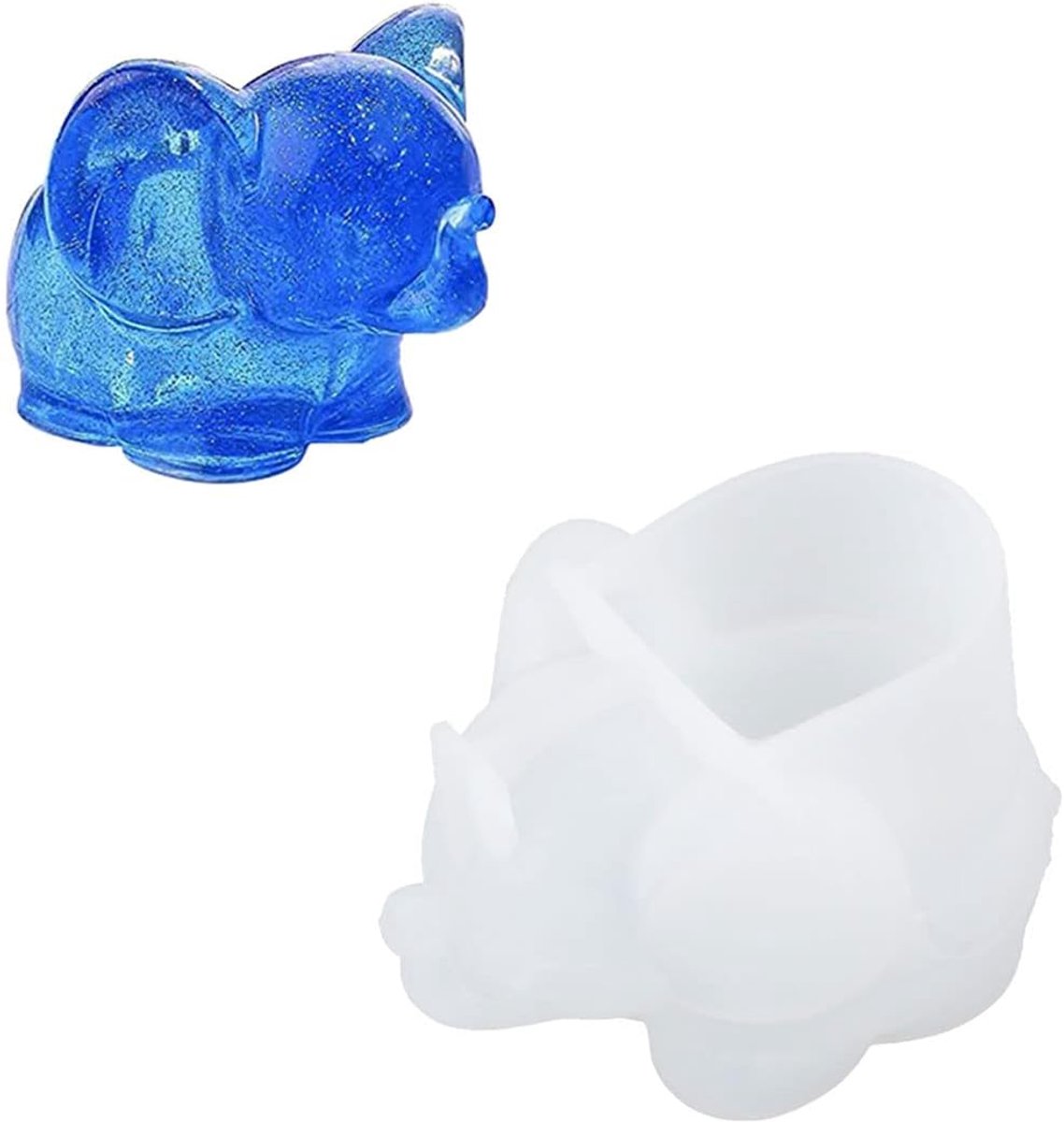 Mallen voor Hars Epoxy Spiegel Schimmel 3d Dier Opslag Hars Casting Mallen DIY Make-up Spons Houder Telefoonhouder