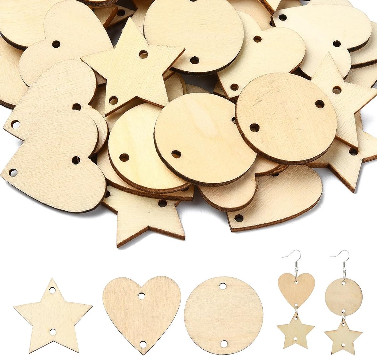 Diverse Stijlen Houten Bedels Kleurrijke Houten Bedels voor DIY Sieraden Maken Ambachten