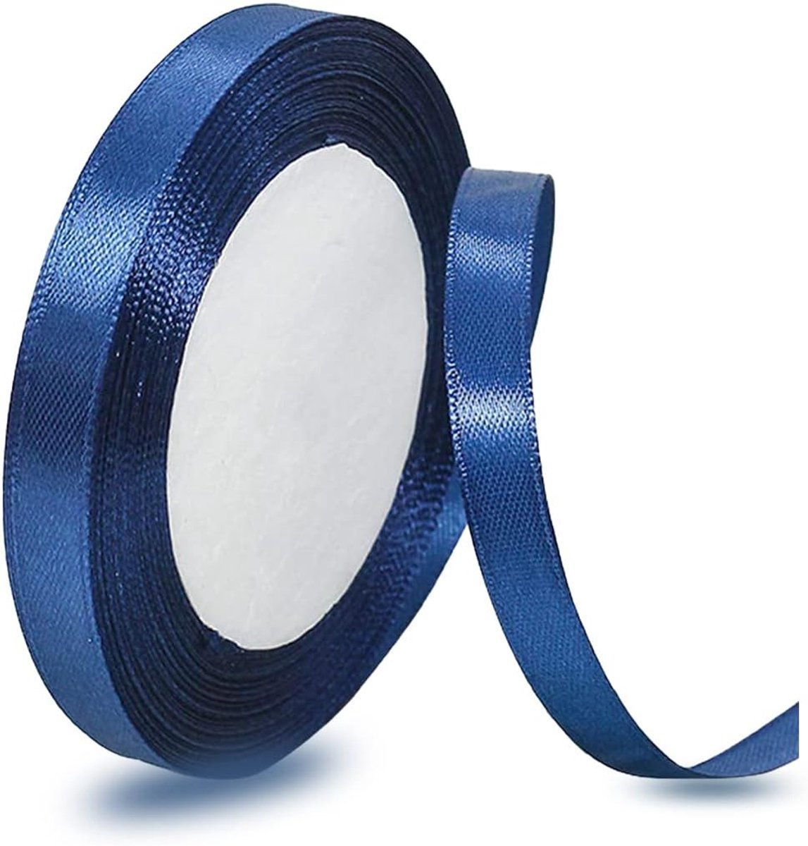Linten donkerblauw, 10 mm breed, 23 meter cadeaulint, lint voor geschenkverpakkingen, doe-het-zelf knutselen, boeketten, strikken maken, verjaardags- en bruiloftsdecoraties