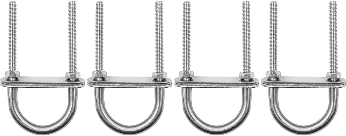 U-bouten M5 78x36mm, 304 roestvrij staal ronde bocht U-bouten met platen moeren, U-boutaccessoires, U-vormige bouten, U-beugels voor boot Hardwar Automotive Sanitair Thuis en