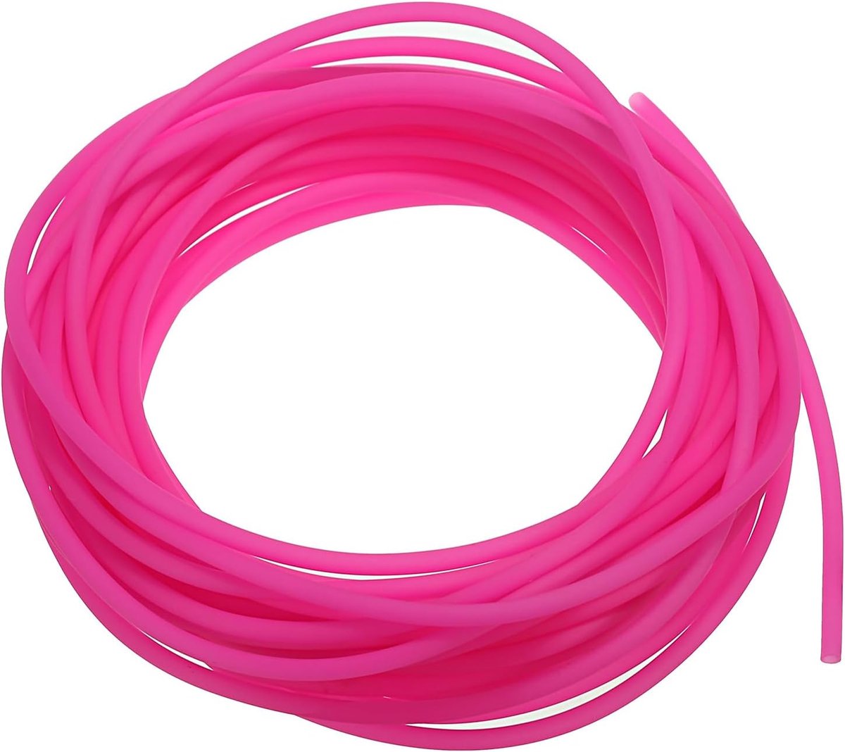 Rubber koord buis, 16ft siliconen holle buis 2mm OD 1mm ID voor DIY Craft Kralen Kettingen Armband, Donkerroze