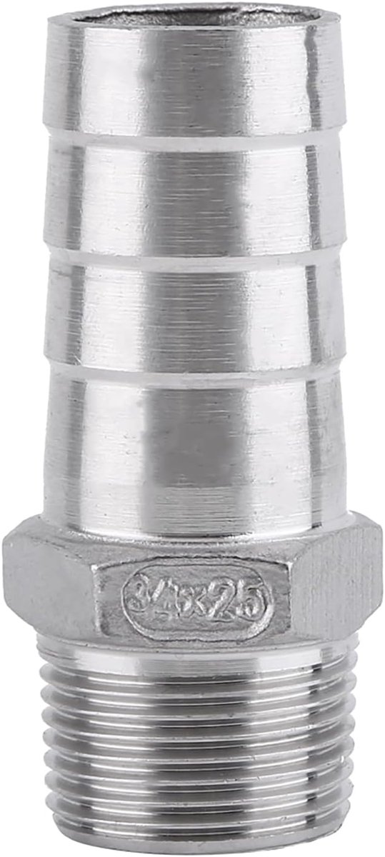 1 stuk slangverbinder met prikkeldraad adapter dfe roestvrijstalen slangschacht SS304 1/8 "~ 3/4 inch (3/4 x 25 mm)