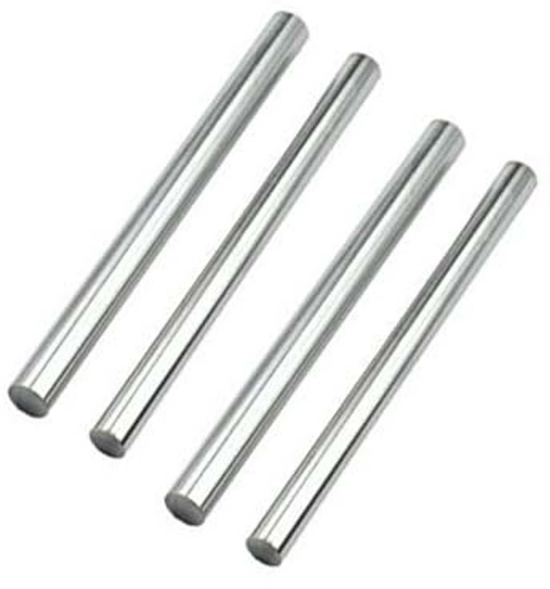 4 stuks Zuiver Zinkstaaf 100mm, Hoge Zuiverheid 99.995%, Diameter 10mm, Lengte 10cm