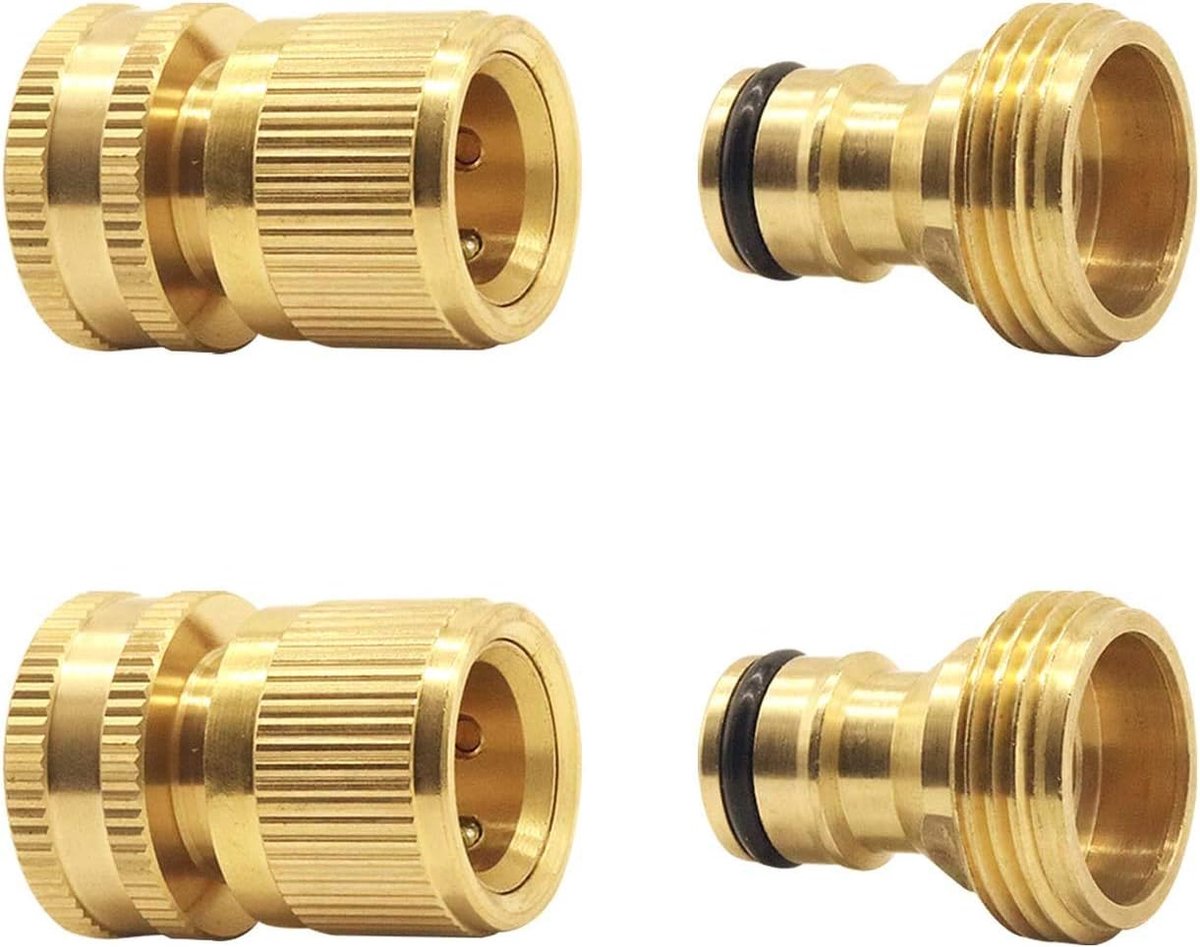 Flexibele slangaansluiting voor de tuin, rekbaar, rekbaar, snelaansluitadapters, kraan en sproeiapparaat (2 sets)