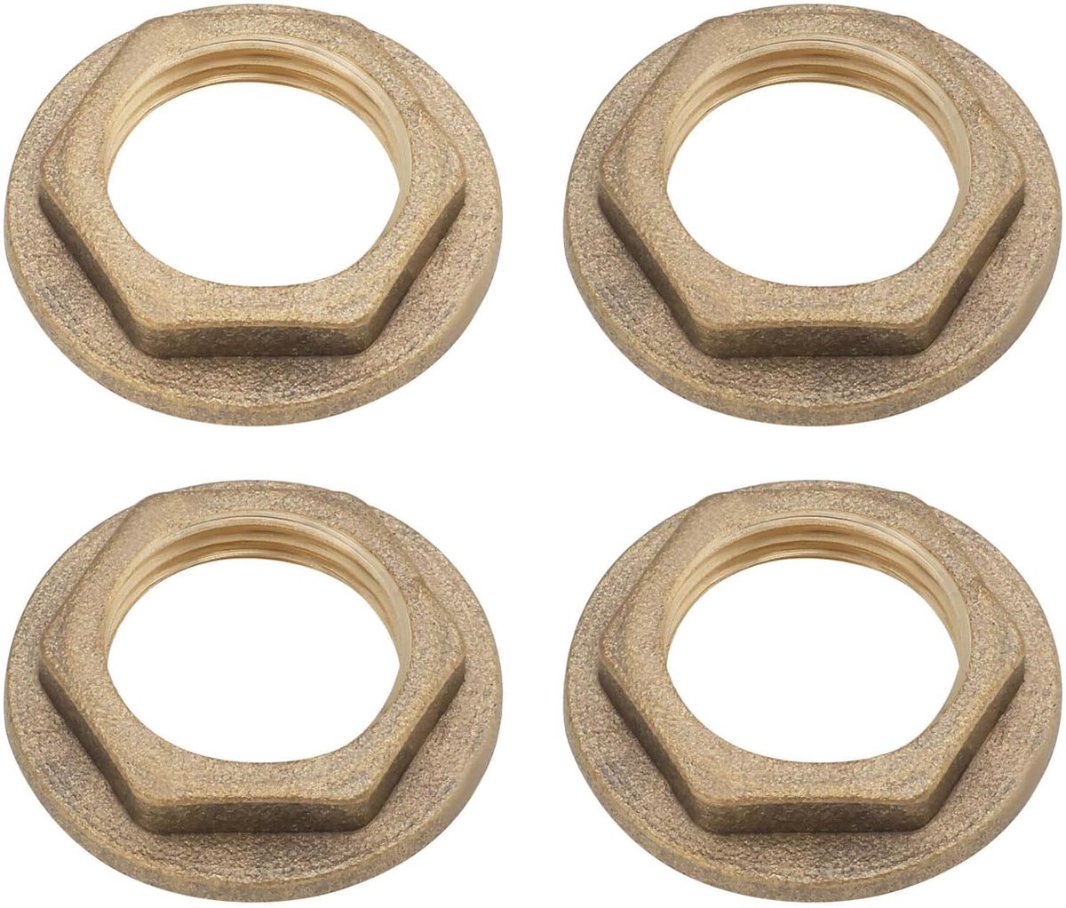 4 stks 3/8 BSP Messing Vrouwelijke Moer Zeshoekige Flens Moer Kraan Pijp Accessoires Voor Tap Verbinding Pijp Verbinding Geel 26x15.5x5mm