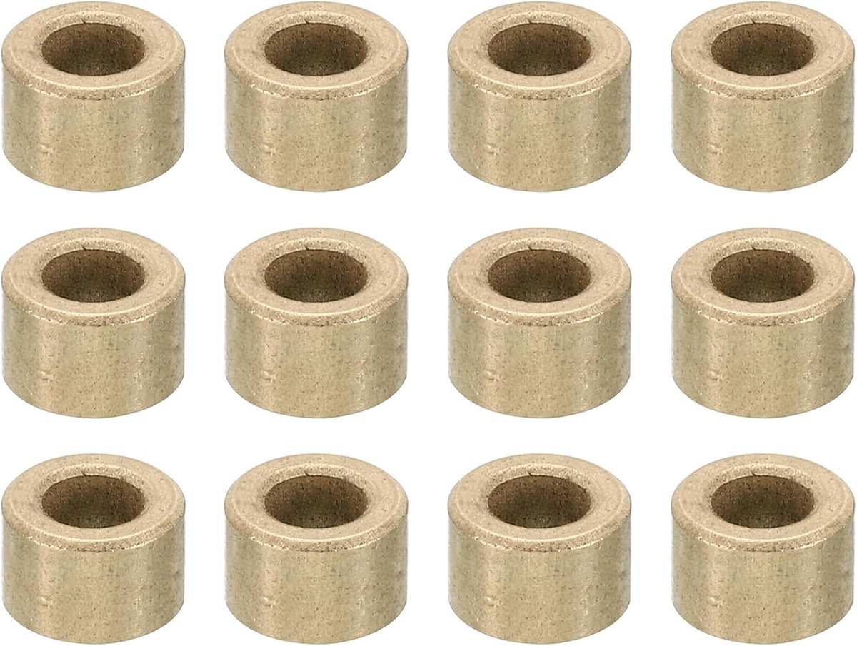 M5 messing afstandhouders, 12 stuks metalen afstandhouder messing 5 mm ID x 9 mm OD x 6 mm L messing afstandhouders schroef afstandhouder voor 1/5 inch of M5 schroef