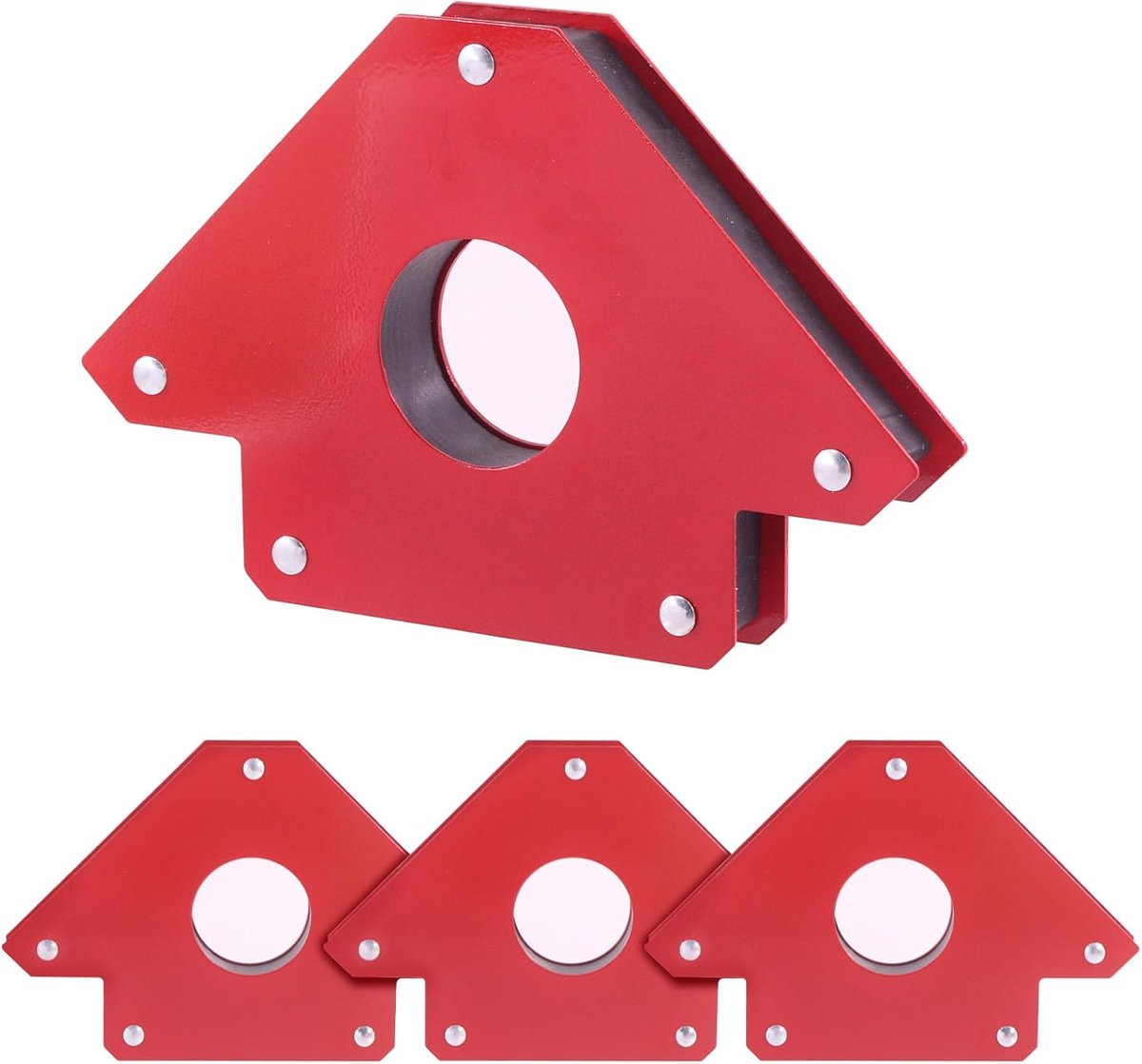 4 stuks 3 Inch Types Pijllassen Magneet Set, 25 LB Lassen Magneten en Klemmen, 3 "Booglassen Elektrode Houders, 45, 90, 135 Graden Hoek Magnetische Lassen Houder voor Lassen Solderen