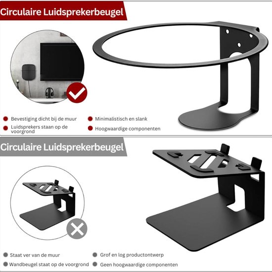 Homepod Houder - Luxe Houder - Muurbeugel - voor een Betere Geluidservaring - Speaker Stand - Zwart — afbeelding 3
