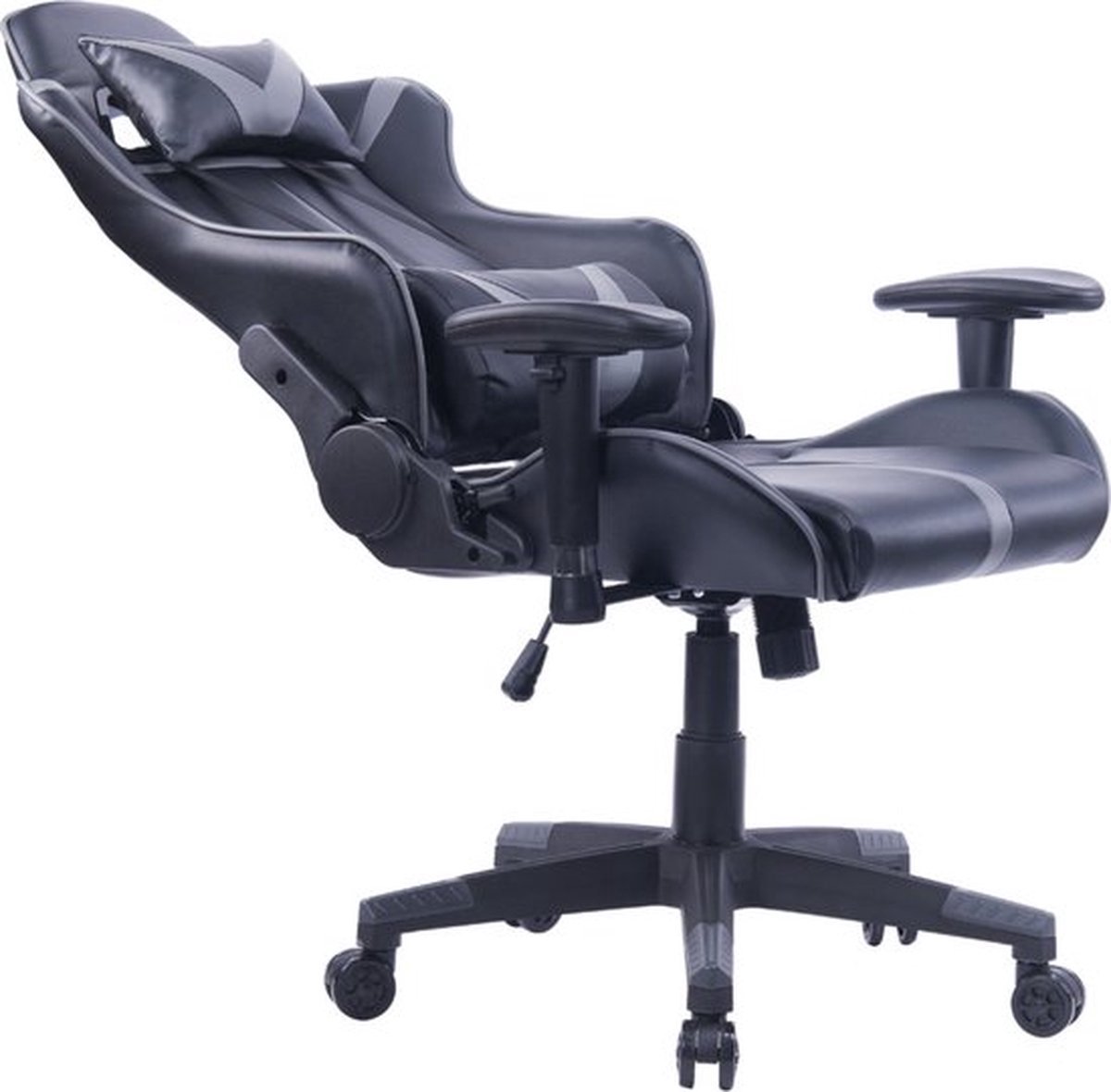 Gamestoel Zwart - Verstelbaar, Grijs/Zwart en Ergonomisch - Voor Eetkamer, Keuken en Woonkamer