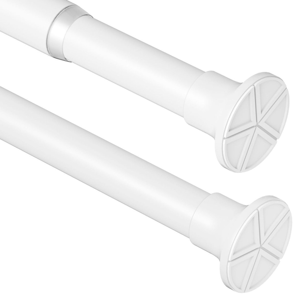 Dailygoods - Uittrekbare Gordijnroede zonder Boren - Wit, 120 cm