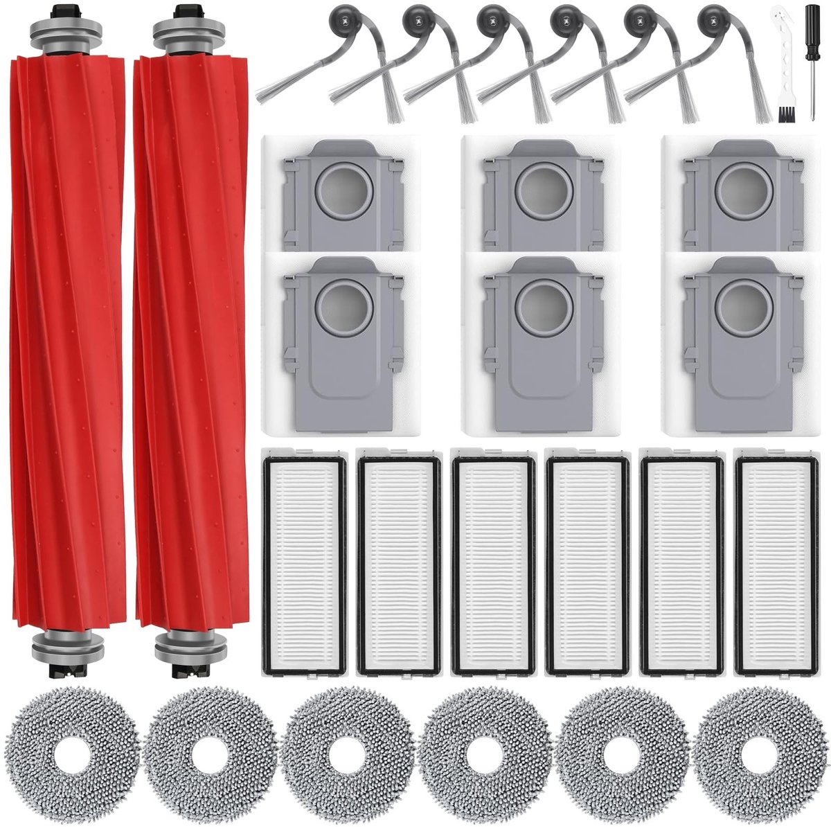 Dailygoods - 28 Stuks Accessoires voor Roborock Robotstofzuiger - Compleet Vervangingspakket