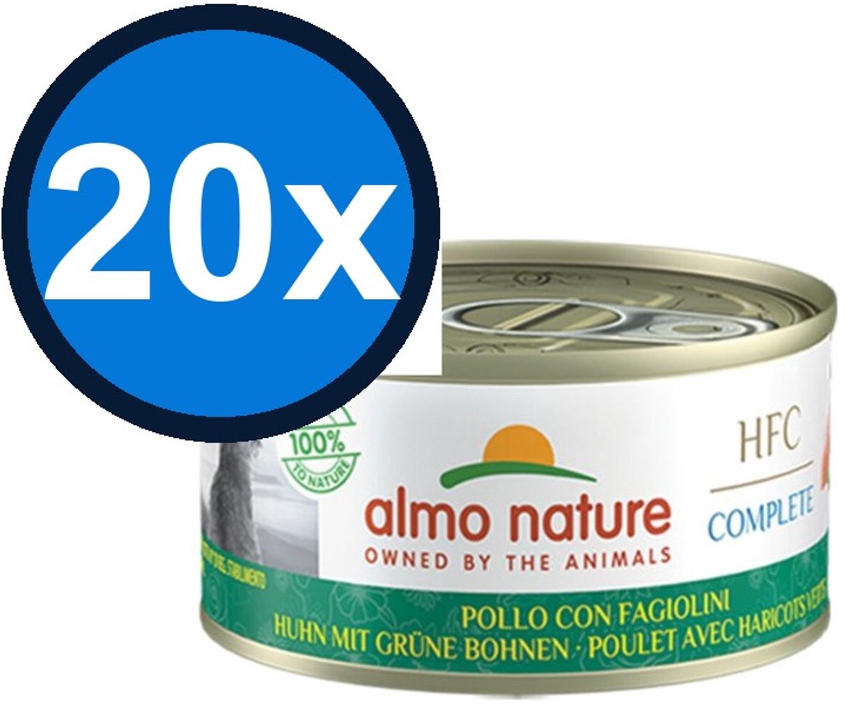 Almo Nature Almo Nature HFC Complete - Kip & Groene Bonen - Graanvrij Kattenvoer - 70g