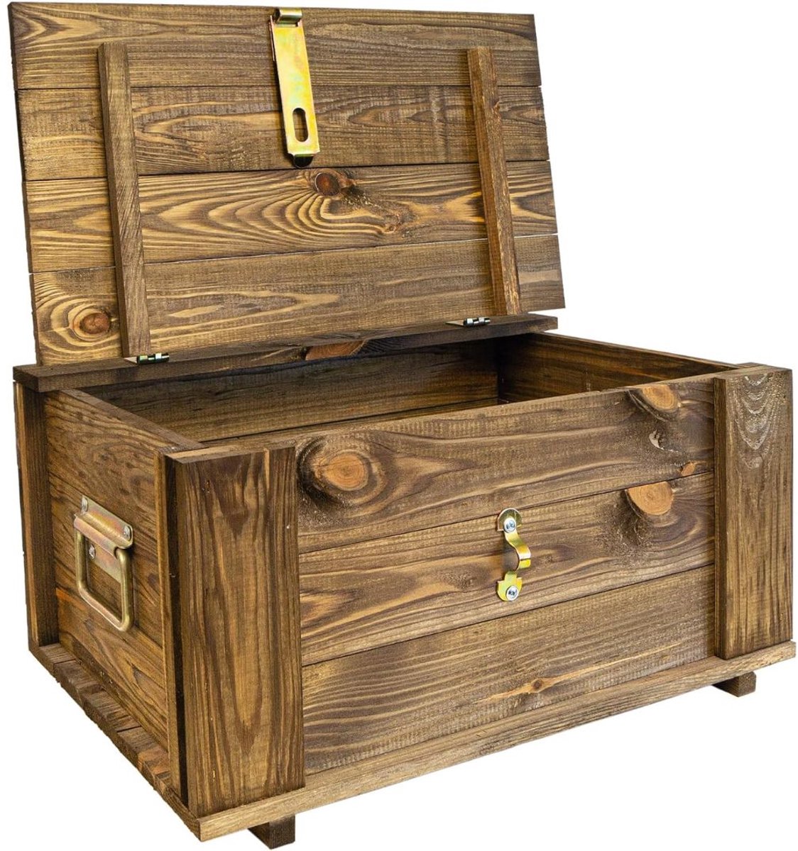 TYR® Dekenkist - Opbergbox - Speelgoedkist - Bruin - 50cm x 36cm x 26cm