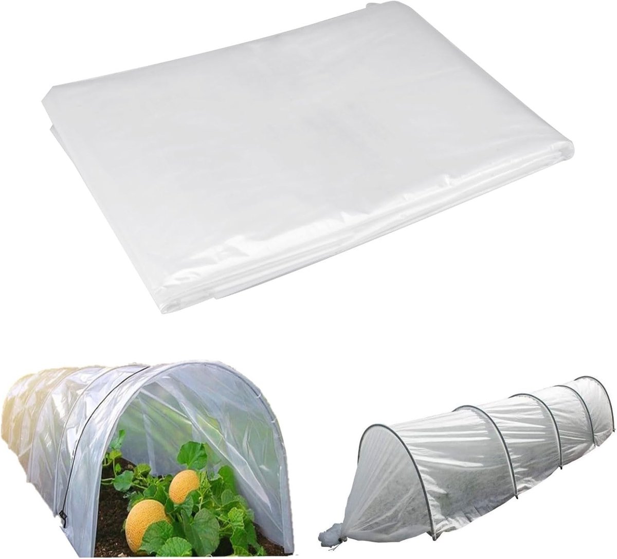 Ruimtesparende Plastic Kweekkas 3 x 2 m - Transparant, Scheurvast en Ideaal voor Plantbescherming in de Tuin