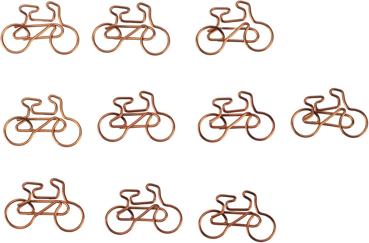 Leuke fietsenvorm paperclips voor kantoor en thuis, 100 stuks, grappig en functioneel