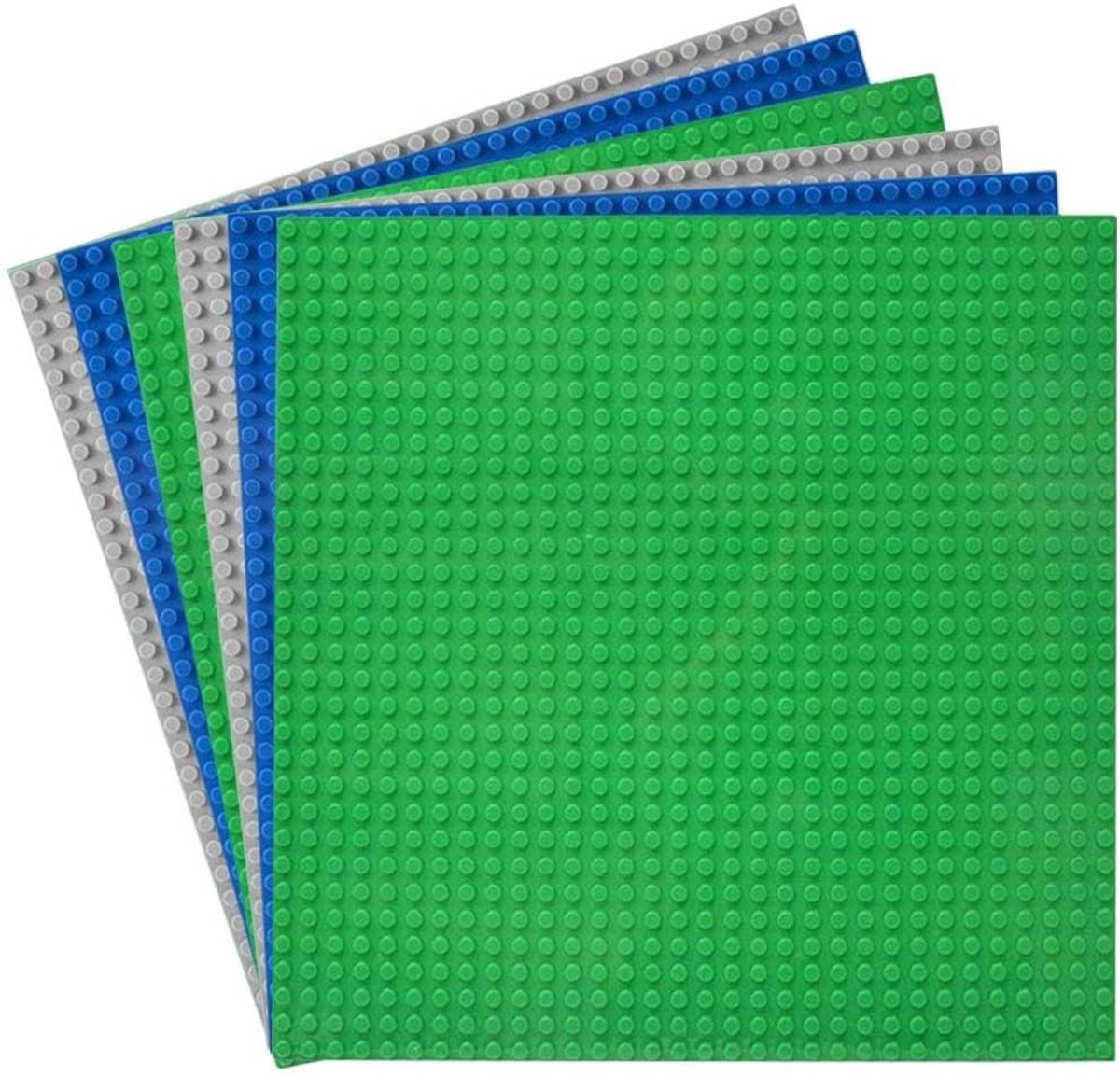 Set van 6 Basisplaten voor Bouwstenen, 10 x 10 Inch, Geschikt voor Creatief Spel en Educatief Speelgoed, Compatibel met Meerdere Merken