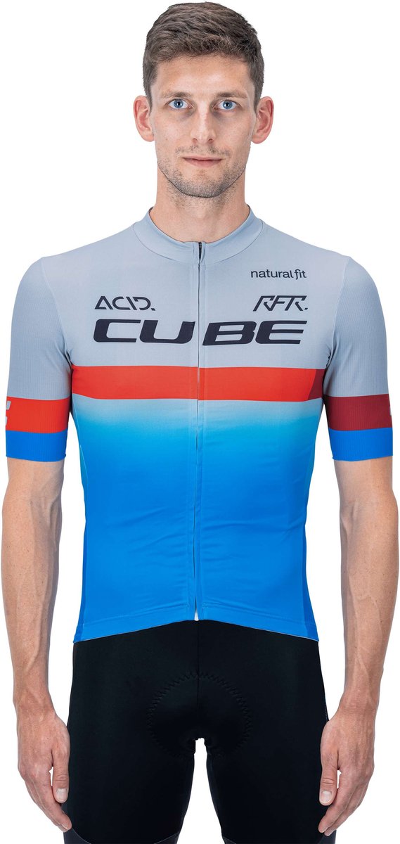 Cube Teamline Korte Mouw Wielertrui Blauw XL Man