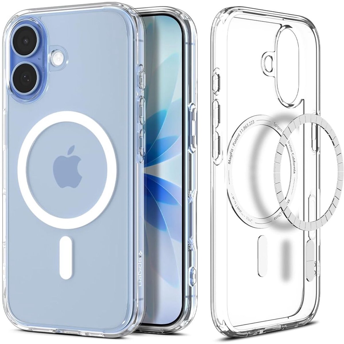 Spigen Ultra Hybrid MagFit Apple iPhone 17 Hoesje MagSafe Transparant Wit