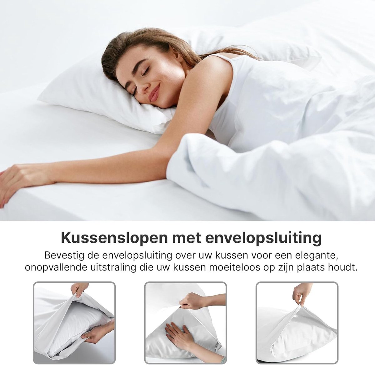 Kussensloop - Beige - 50 x 80 cm - Gemaakt van Hoogwaardige Microvezel - Voor Luxe Comfort