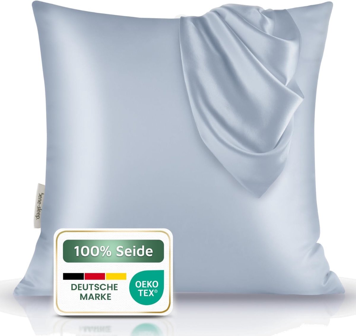 Premium Zijde Kussensloop - Lichtblauw - 80 x 80 cm - 100% Moerbeizijde - Voor Huid en Haar