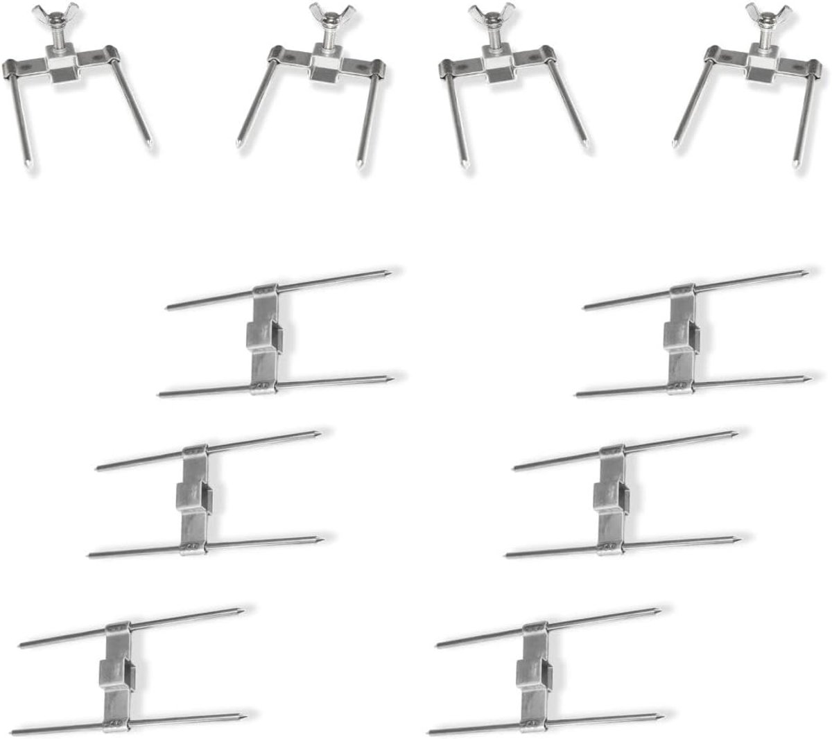 GOLDMAN SERVICE Steel Chicken Brader, Fork for Professional Rotary Skewers, Universal Replacement for 12 mm Swords - ShopVlot