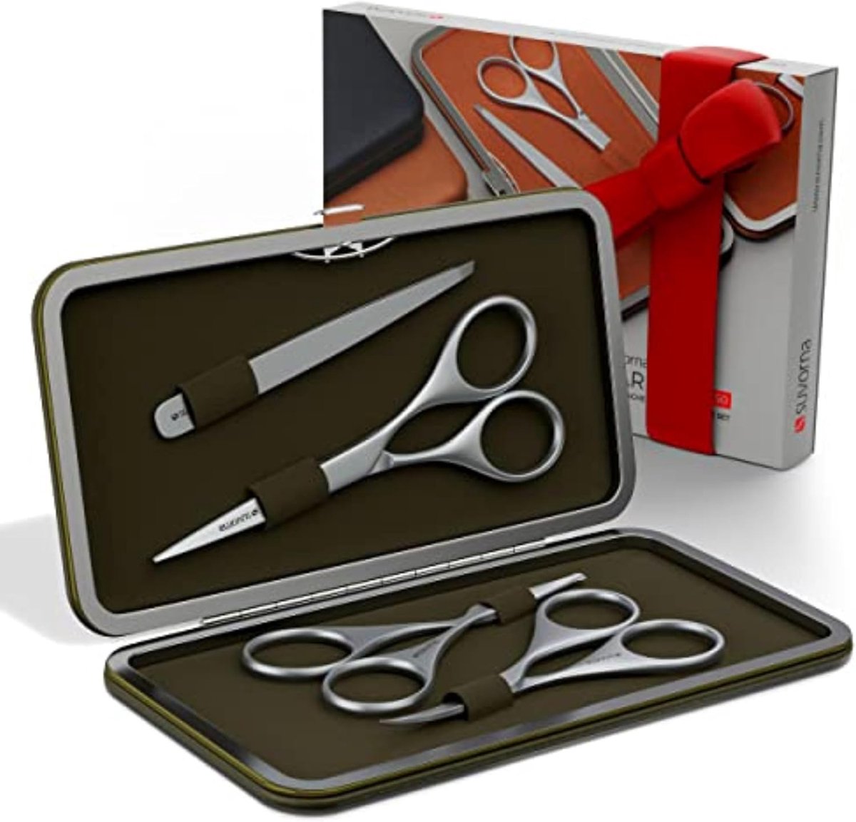 Beard trimmer set voor mannen - complete set - inclusief scharen en pincet - ideaal voor een verzorgde look - ShopVlot