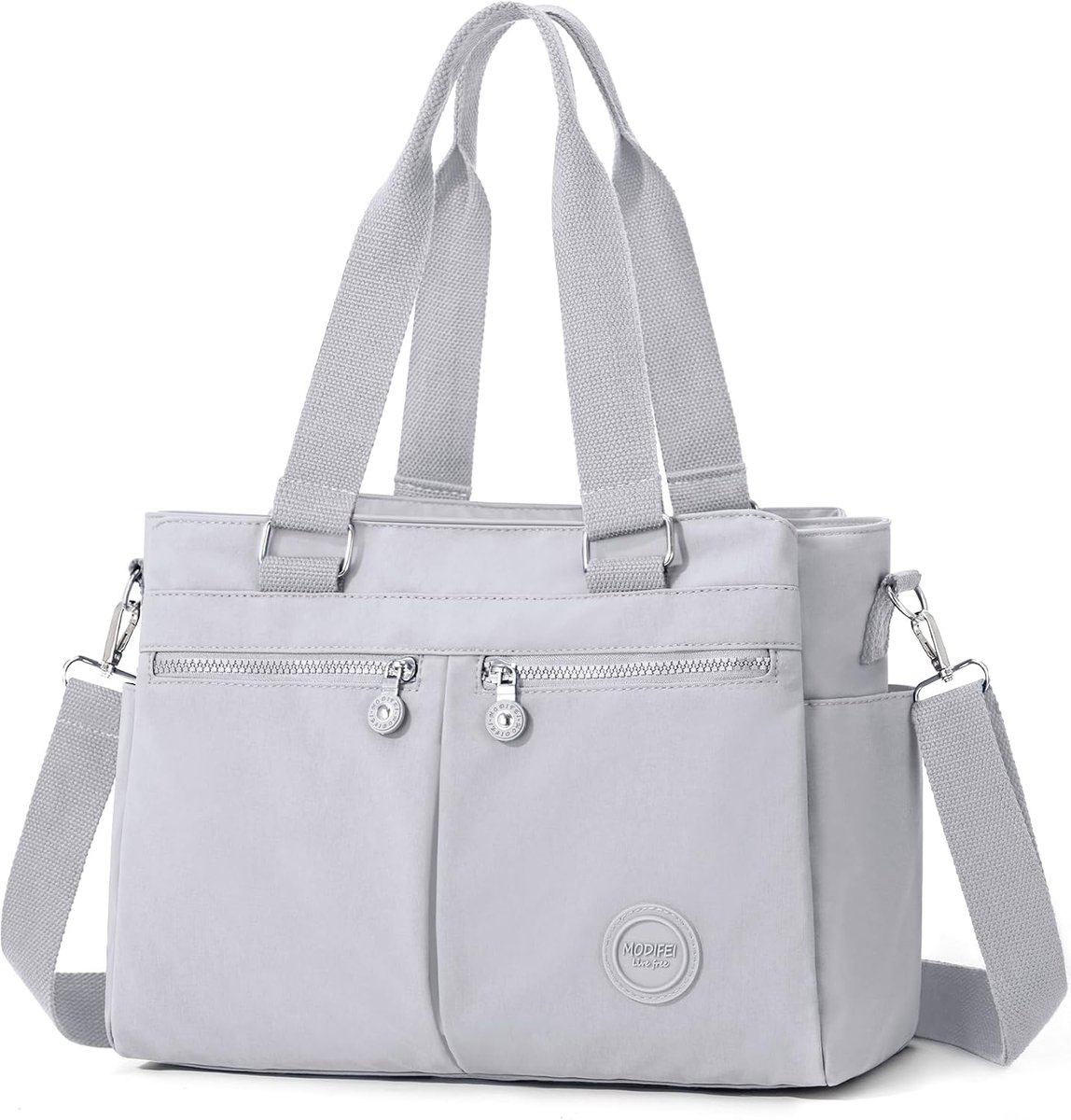 Women's Large Capacity Nylon Shoulder Bag Multi-Pocket Handbag Removable Shoulder Strap Shopping Bag for Travel - ShopVlot