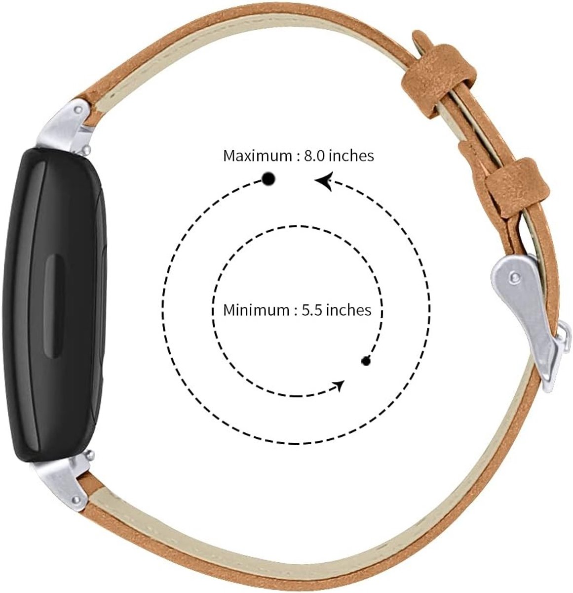 Leren vervangarmband voor Fitbit Inspire/Inspire HR en Ace 2, stijlvol en duurzaam polsbandje voor heren en dames