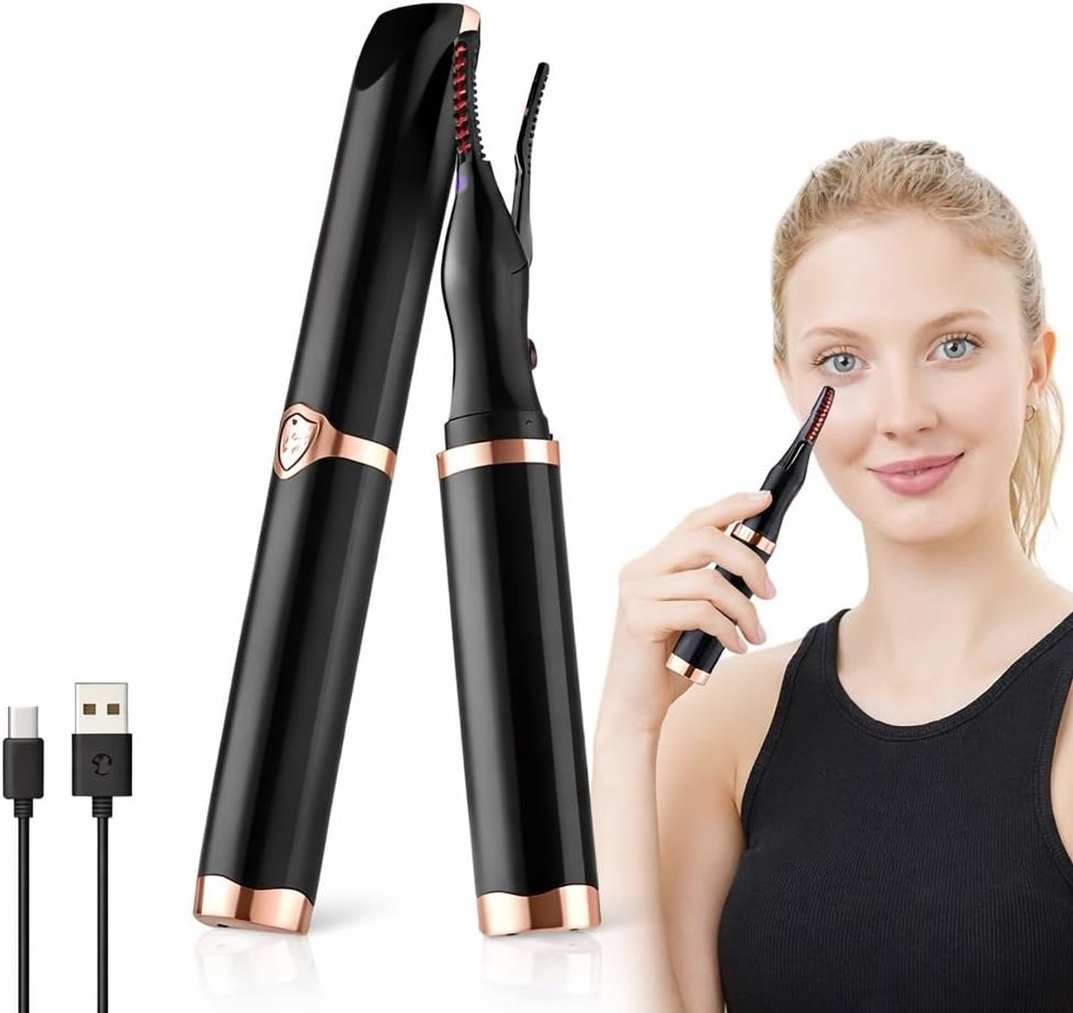 Verwarmde wimpertang, elektrisch, verwarmd, verwarmd, oogwimpers, krultang - ShopVlot