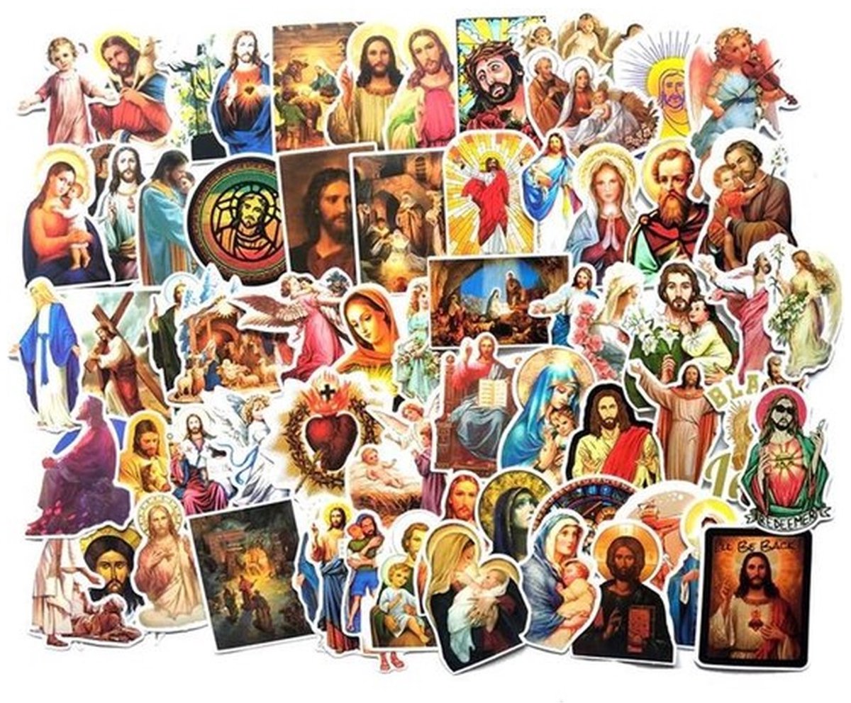 68 Christelijke Stickers – Jezus, Maria, Apostelen & Engelen