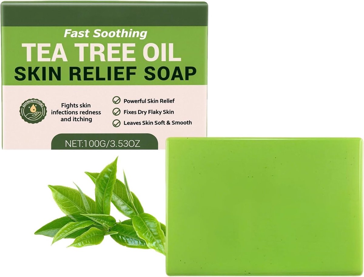 Verfrissende voetzeep met tea tree olie, reinigend en geurremmend, 100 g voor gezonde voeten