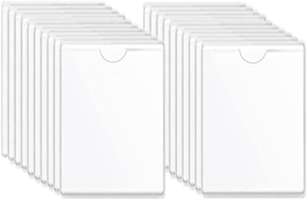 Set van 20 Transparante Zelfklevende Tassen voor Documenten, Indexkaarten en Bestanden (90 x 130 mm) - Ideaal voor Organisatie en Bescherming