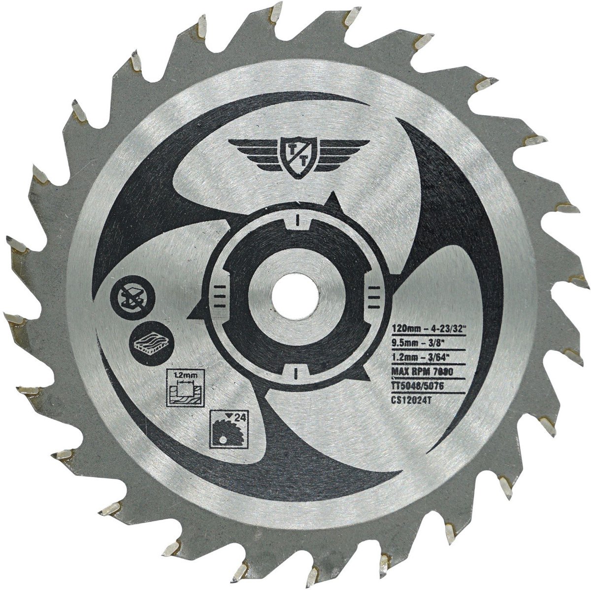 Cirkelzaagblad 120mm 24T - TCT materiaal - 9.5mm asgat - ideaal voor precisiezaagwerk - ShopVlot